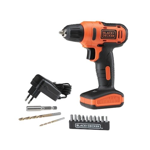 Parafusadeira / Furadeira 3/8" (10mm) 12V Íon de Lítio com 13 acessórios, Bivolt